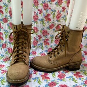 Sam & Libby Tan Combat Boots